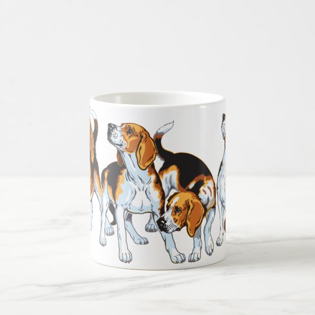 beagle hound coffee mug (Center)