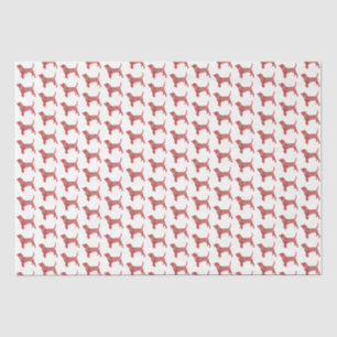 Beagle Hound Dog Christmas Silhouette White Tissue Paper