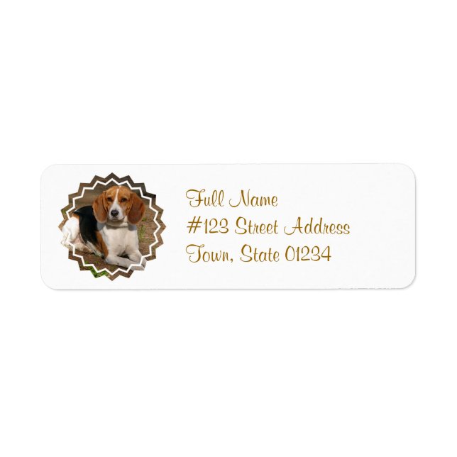 Beagle Hound Dog Mailing Label (Front)