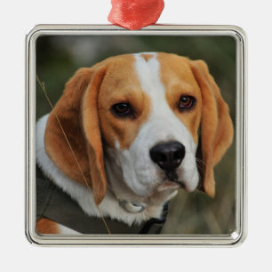 Beagle Hound Dog Metal Tree Decoration