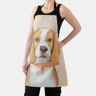 Beagle Hound Dog Painting Original Animal Art Apron