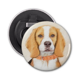 Beagle Hound Dog Painting Original Animal Art Bottle Opener