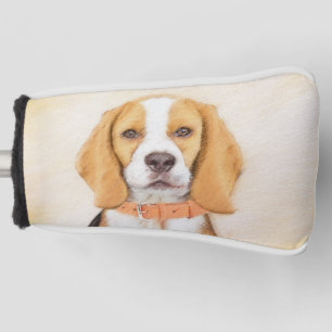 Beagle Hound Dog Painting Original Animal Art Golf Head Cover
