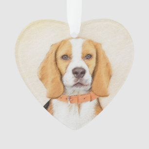 Beagle Hound Dog Painting Original Animal Art Ornament