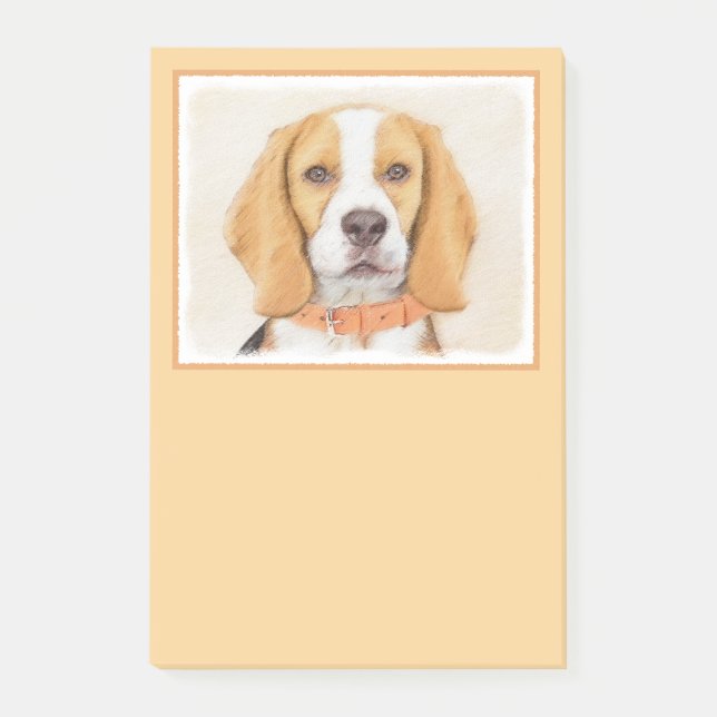 Beagle Hound Dog Painting Original Animal Art Post-it Notes (Front)