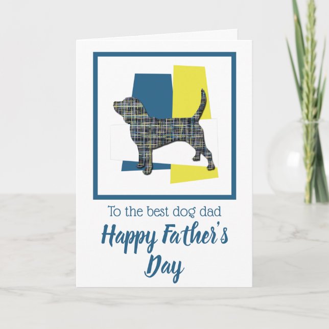 Beagle Hound Dog TriColour Father’s Day Card (Front)