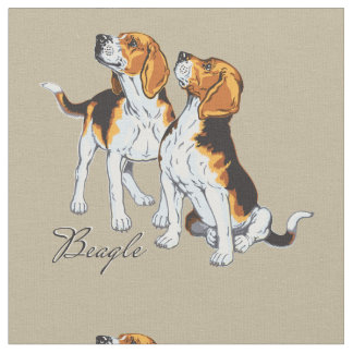 beagle hound fabric