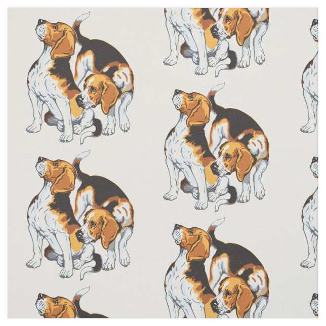 beagle hound fabric (Swatch)