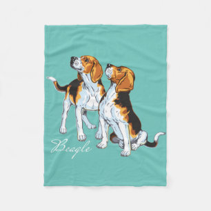 beagle hound fleece blanket