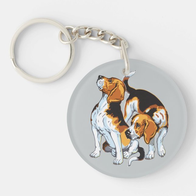 beagle hound key ring (Front)