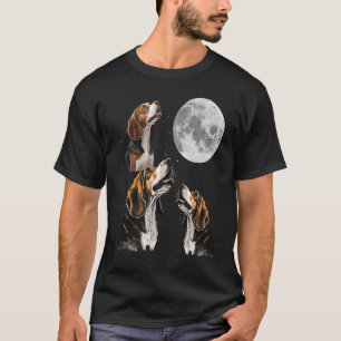 Beagle Howling at the Moon Cute Beagle T-Shirt