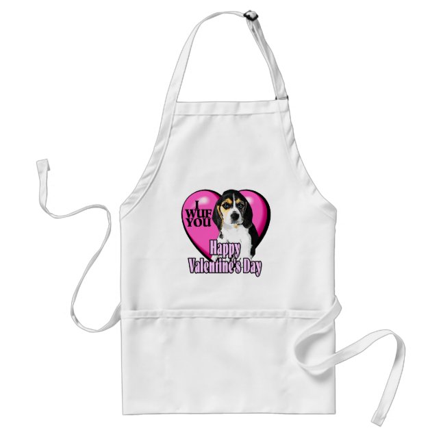 Beagle I Wuf You Standard Apron (Front)