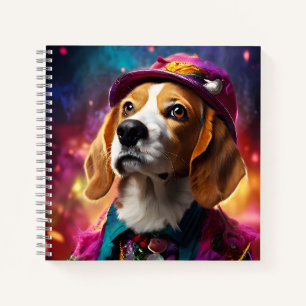 Beagle in a Pink Hat Notebook