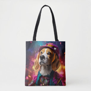  Beagle in a Pink Hat  Tote Bag