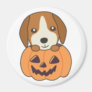 Beagle In Pumpkin Sweet Dogs Happy Halloween Magne Magnet