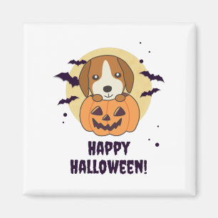 Beagle In Pumpkin Sweet Dogs Happy Halloween Magnet