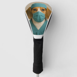 Beagle in Scrubs Golf Head Cover