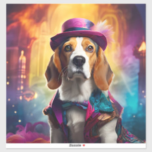 Beagle in Vibrant Costume