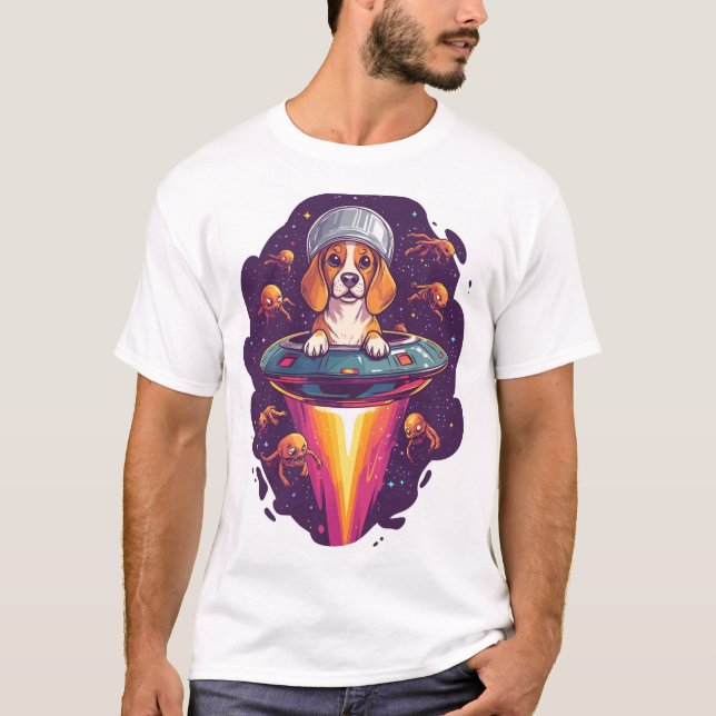 Beagle � Intergalactic Dog Encounter T-Shirt (Front)