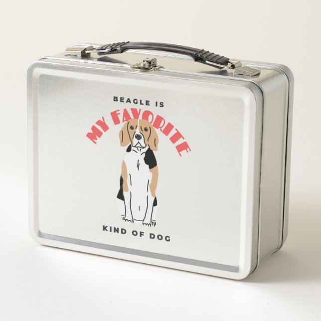 BEAGLE IS MY FAVORITE KIND OF DOG METAL LUNCH BOX (Front)