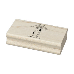 BEAGLE IS MY FAVORITE KIND OF DOG RUBBER STAMP