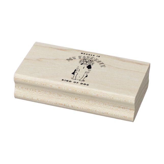 BEAGLE IS MY FAVORITE KIND OF DOG RUBBER STAMP (Stamp)