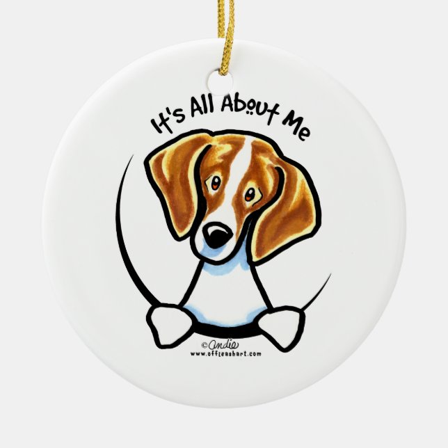 Beagle Its All About Me IAAM Ceramic Tree Decoration (Front)