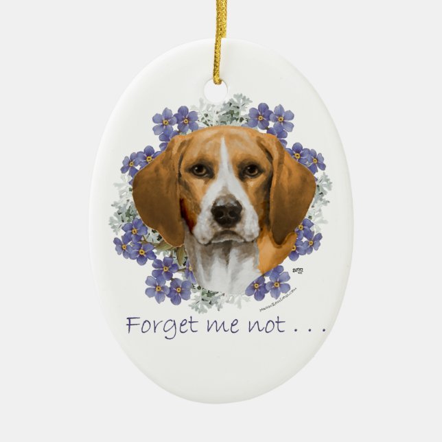 Beagle Keepsake Ceramic Tree Decoration (Front)