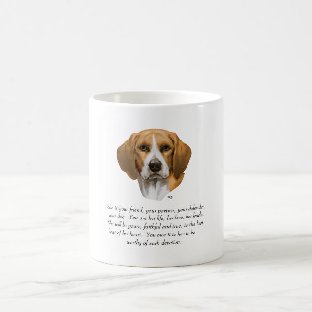 Beagle Keepsake Coffee Mug (Center)