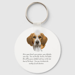 Beagle Keepsake MALE Key Ring