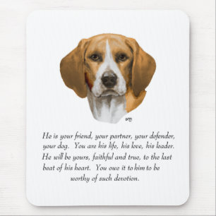 Beagle Keepsake MALE Mouse Mat