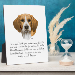 Beagle Keepsake MALE Plaque