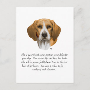 Beagle Keepsake Postcard
