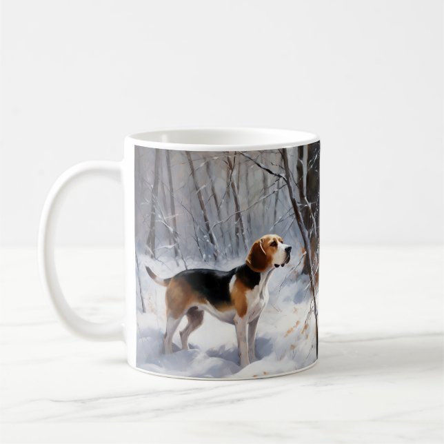 Beagle Let It Snow Christmas  Coffee Mug (Left)
