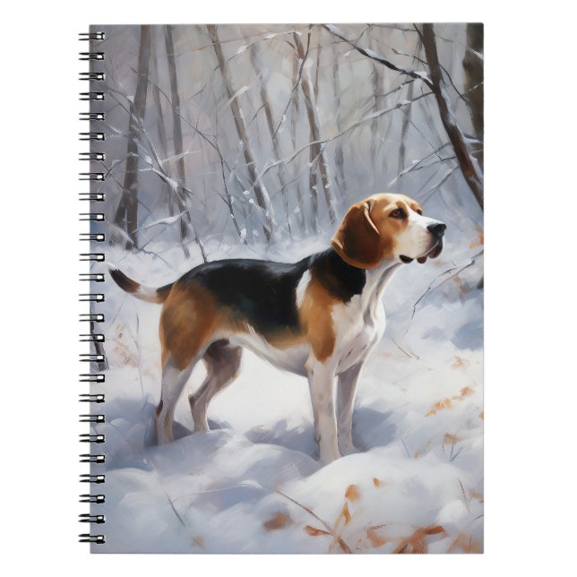 Beagle Let It Snow Christmas  Notebook (Front)