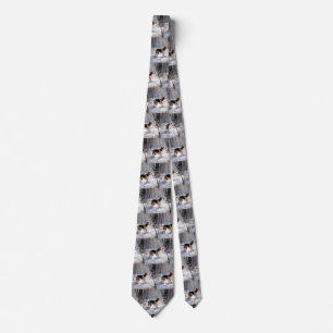 Beagle Let It Snow Christmas  Tie