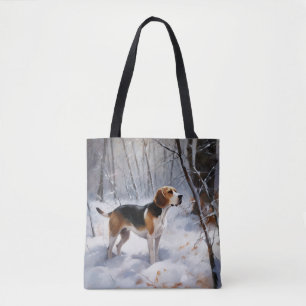 Beagle Let It Snow Christmas Tote Bag