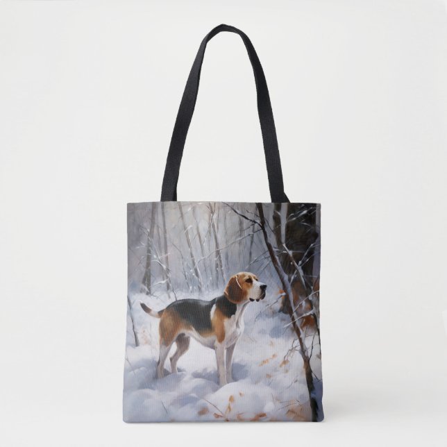 Beagle Let It Snow Christmas  Tote Bag (Front)