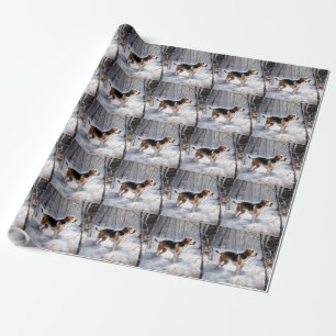 Beagle Let It Snow Christmas  Wrapping Paper