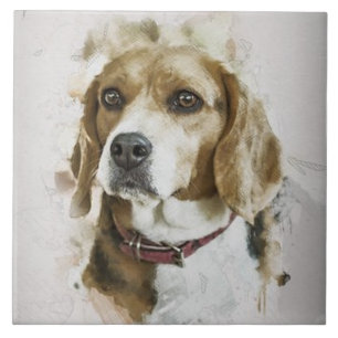 BEAGLE LOVE, Family Pet, Rescue Dog, Best Friend Tile
