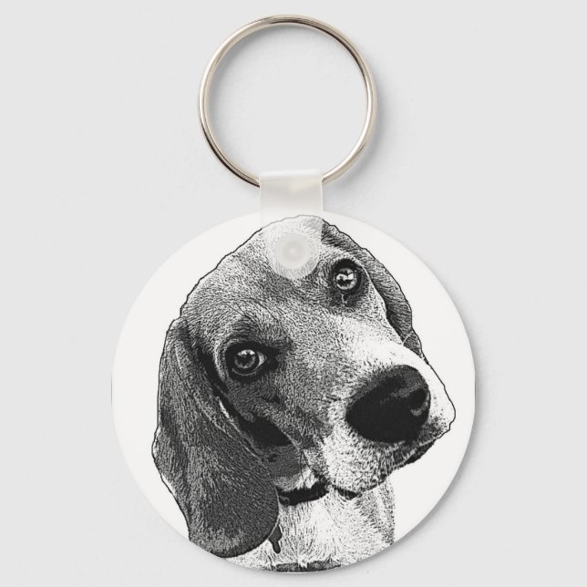 Beagle Love Key Ring (Front)
