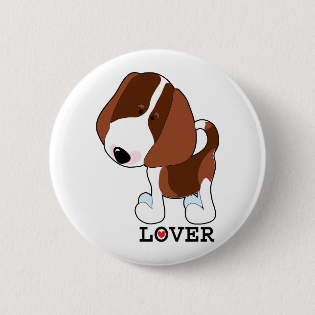 Beagle Lover 6 Cm Round Badge (Front)