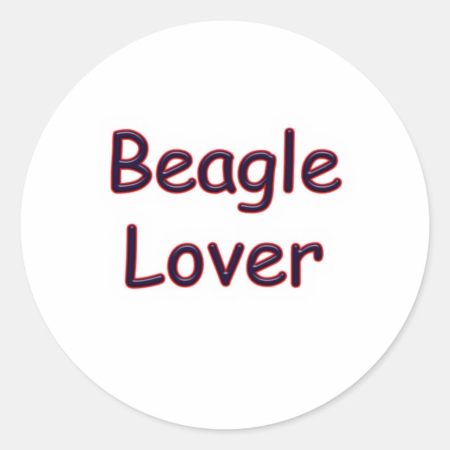Beagle Lover Classic Round Sticker (Front)