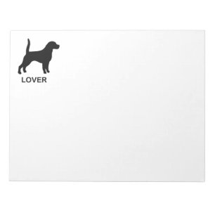 Beagle lover silhouette notepad