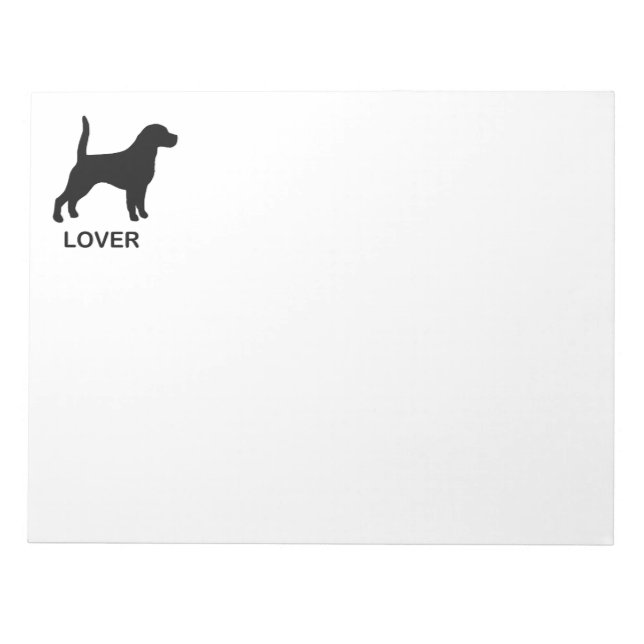 Beagle lover silhouette notepad (Front)