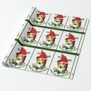 Beagle Lovers Christmas Merry Wrapping Paper