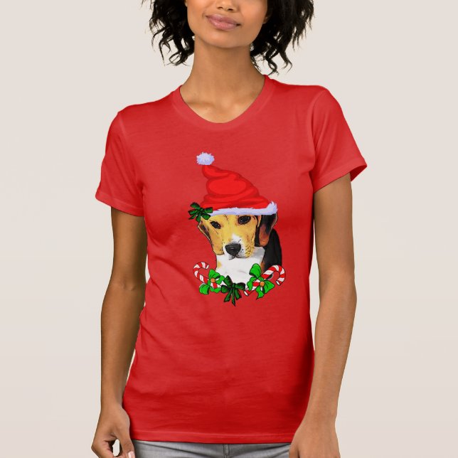 Beagle Lovers Christmas T-Shirt (Front)