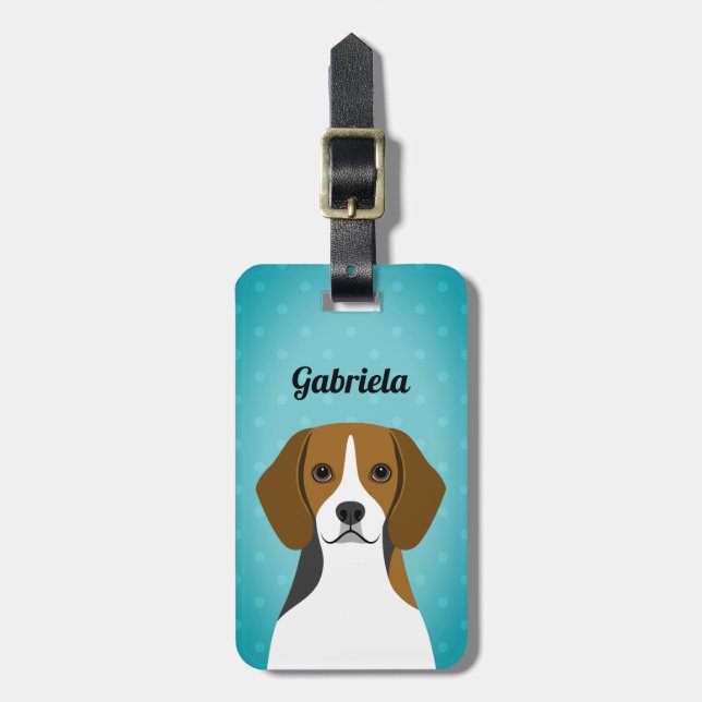Beagle Luggage Tags (Front Vertical)