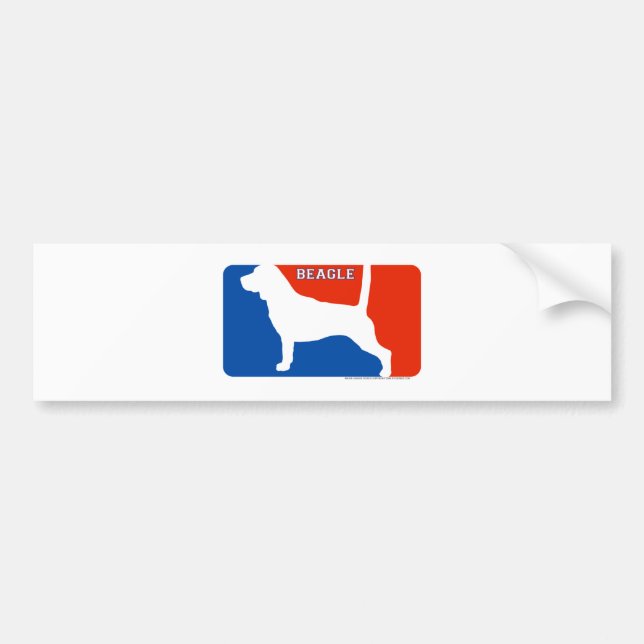 Beagle Major League Dog Bumper Sticker (Front)