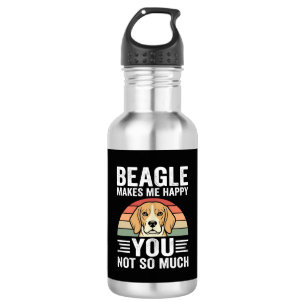 Beagle Makes Me Happy Dog Lover 532 Ml Water Bottle